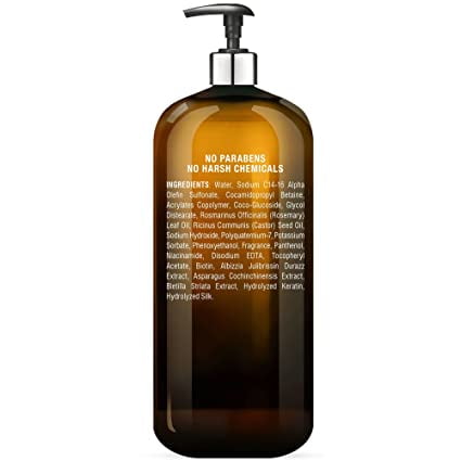 Majestic Pure Biotin Shampoo for Hair Growth - Volumizing Shampoo for Hair Loss - with DHT-3 Blocker - Hydrating & Nourishing - Sulfate Free, for Men & Women - Thin Hair Shampoo - 16 fl oz