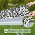 thumbnail image 6 of Leopard Print Tablecloth Cute Cartoon Cheetah Pattern, Aesthetic Animal Spots Design, Modern Dining Table Cover, 6 of 6