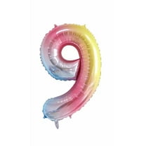 Rainbow Gradient Colorful Number Balloon Foil Balloon F07M1-77-9
