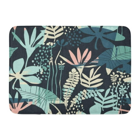 GODPOK Cool Flower Abstract Floral with Trendy Modern Design for Interior and Other Users Color Creative Rug Doormat Bath Mat 23.6x15.7