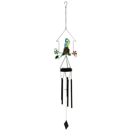 

TINKSKY Outdoor Wind Chimes Solar Lights Parrot Solar Wind Chimes Gift for Yard Garden