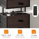 thumbnail image 4 of Mesita de Noche con estación de Carga USB y Enchufe - Buros para recamara - Mesa de Noche con 4 cajones - Mesa Auxiliar con luz led Ajustable., 4 of 7
