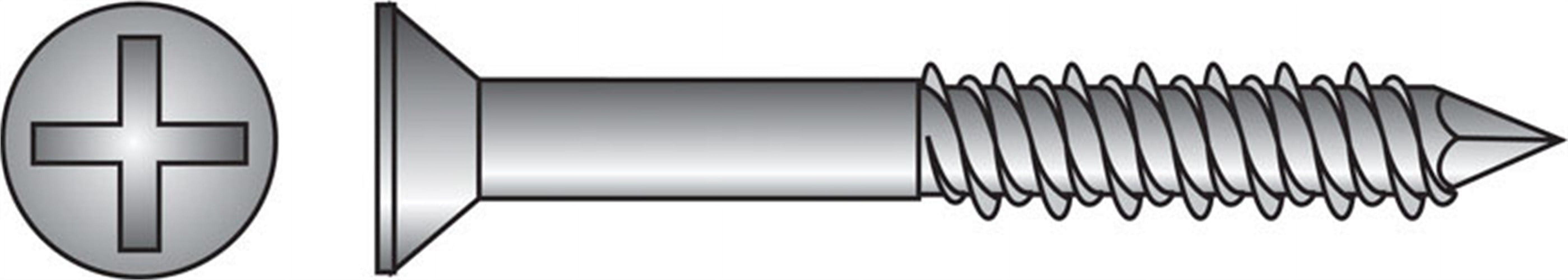 Hillman 375302 Concrete Screw Anchor Tapper 3/16" D Steel Flat Head
