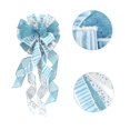 thumbnail image 5 of Ediodpoh Blue Christmas Tree Topper Bow Gift with Long Streamers & Wired Edge Bows for Holiday Wreath Bow Christmas Tree Ornaments Christmas Party Decor Event & Party Home Decor Sky Blue, 5 of 9