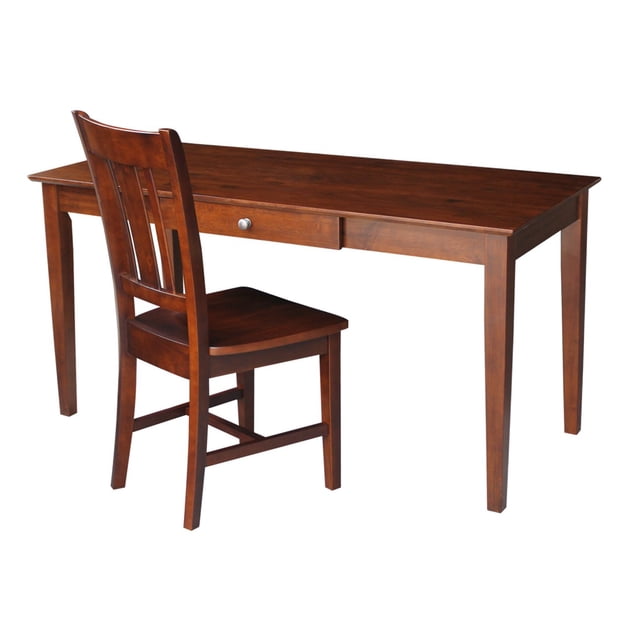 International Concepts Large Desk and Chair, Espresso