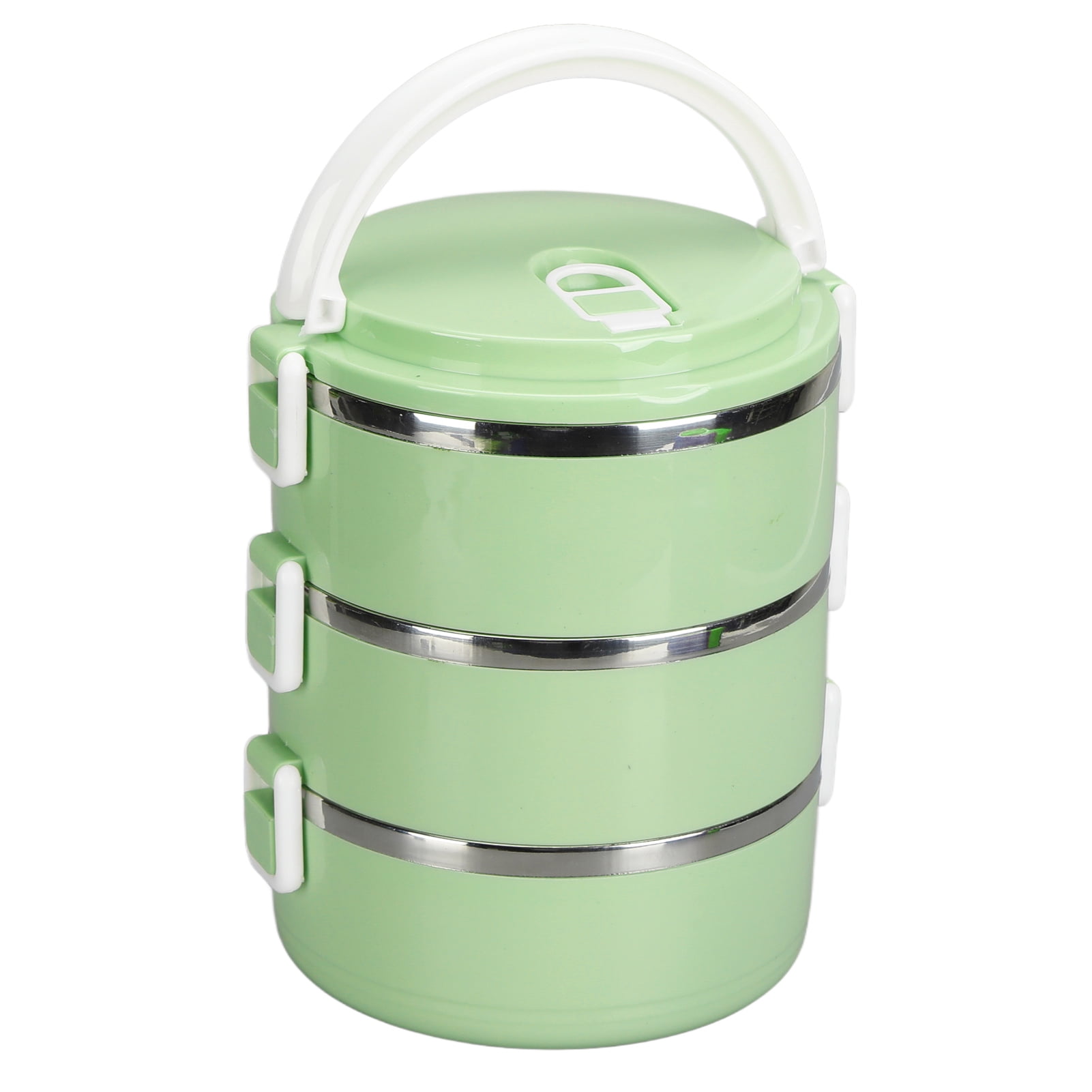 Stainless Steel Bento Box ,Adult Lunch Box Set, Portable Insulated Lunch Containers StackableLeakproof Food Container for Adults Office Outdoor[Three Layers Nordic Green]