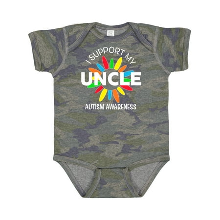 

Inktastic I Support My Uncle Autism Awareness Gift Baby Boy or Baby Girl Bodysuit