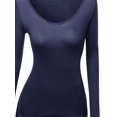 thumbnail image 3 of FashionOutfit Women's Long Sleeve Rayon Spandex Stylish Top Tee, 3 of 3