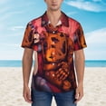 thumbnail image 2 of Lsque Five Nights At Freddy'S Pattern Hawaiian Shirt for Men Unisex Summer Beach Casual Short Sleeve Cotton Linen Button Down Shirts-X-Large, 2 of 6