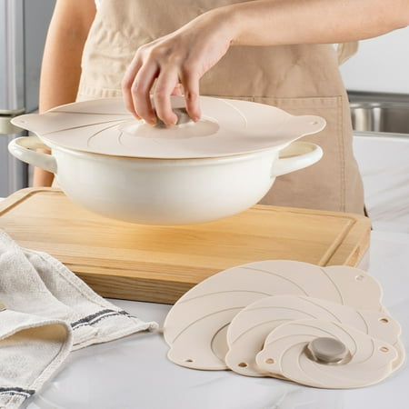 

Fresh-keeping Lid Sealing Wrapping Dustproof Self Absorption Heat Resistant 2 Hanging Holes 11/15/21/23/28cm Sealing Lid Kitchen Accessory 15cm