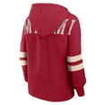 thumbnail image 3 of Women's Fanatics Red Miami Heat Bold Move Dolman V-Neck High Hip Hoodie, 3 of 7