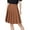 Orange, variant on Short Skirts for Women 2X Plus Size Under $10 Solid Color Pleated Belt Pants High Waisted Skirt