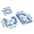 thumbnail image 3 of BlueButterfly 3 Piece Bathroom Rug Set Bathroom Rug Mat And Toilet Cover Bathroom Amenities Towel Racks for Bathroom Wall Mounted Bathroom Shelves for Towels Bathroom Storage Containers Paper Towels, 3 of 4