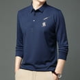thumbnail image 5 of Men's Cool Autumn Casual Silk Polo Shirt, 5 of 5
