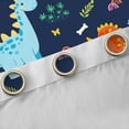 thumbnail image 4 of Homewish Cartoon Cute Dinosaur Blackout Curtains Set of 2 (52x84 Each), Kawaii Animal Lover Window Curtains, Plant Botanical Curtains and Drapes, Curtains and Drapes Room Decor, 4 of 6