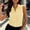 *Yellow, variant on ClodeEU Women's Plaid Sleeveless Collared Button Blouse,Slim Fit Crop Top for Summer Black,Women's Plus L