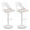 White, variant on Gymax Bar Stools Set of 2 w/Enlarged PU Leather Seat Footrest Swivel Bar Chairs White