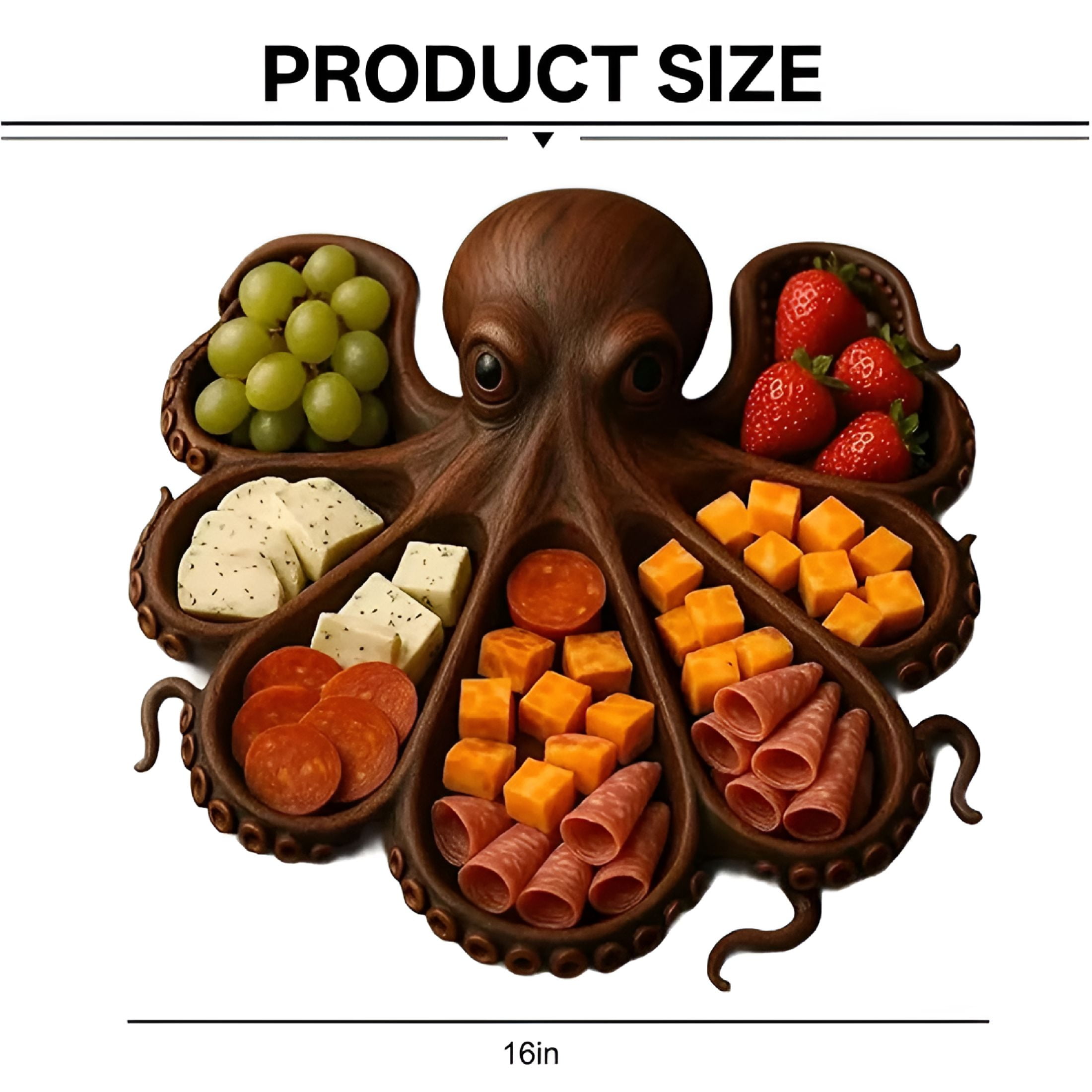 ACDANC Ocean Inspired Cheese Bread Board,Kraken Tentacle Serving Tray for Seafood Lovers,Entertainers&Coastal Kitchens