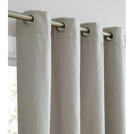 Abstract Damask Pearl - Canora Grey Farnham Damask Abstract Max Blackout Thermal Grommet Single Curtain Panel