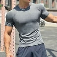 thumbnail image 5 of cllios Men's Muscle Shirts Slim Fit Short Sleeve Workout T-Shirt Gym Active Athletic Tees Summer Crewneck Fitness Tee Shirts, 5 of 8