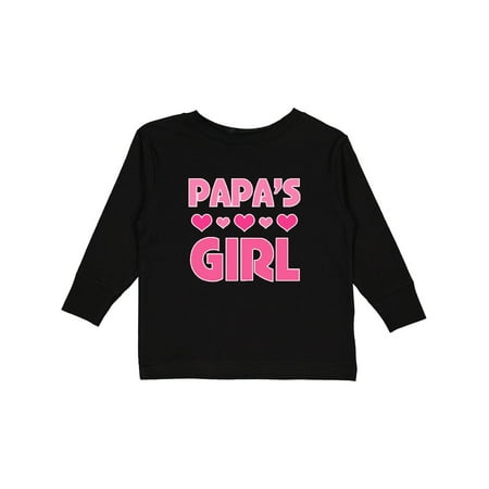 

Inktastic Papas Girl Granddaughter Girls Long Sleeve Toddler T-Shirt
