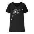 thumbnail image 4 of hoksml Womens Tops Clearance! Women V-neck Print T-shirts Fashion Comfortable Female Blouses Tops, 4 of 6