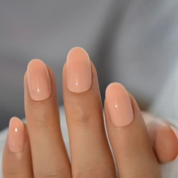 Nail Wraps Nail Strips Solid Color Nude Beige Peach Cream