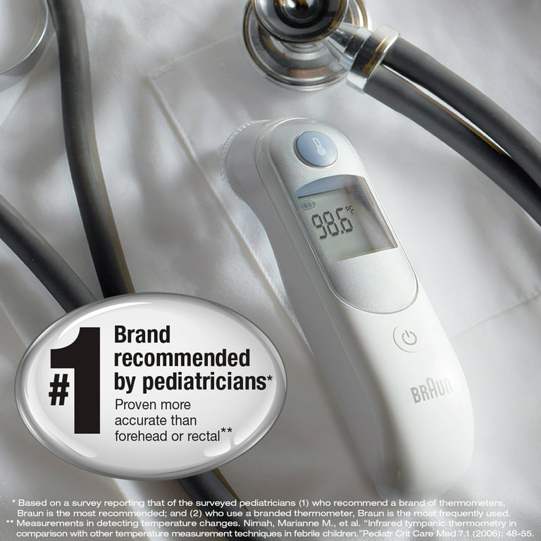 Braun No touch + touch Thermomètre frontal, blanc - Worldshop