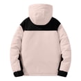 thumbnail image 5 of Men's Color Block Loose Casual Warm Windproof Waterproof Long-Sleeve Outerwear With Detachable Hood Leisure Oversize Jackets for Men, 5 of 7