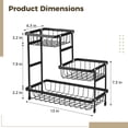 thumbnail image 4 of 3-Tier Fruit Basket, Large Capacity Metal Wire Serving Stand, Kitchen Counter Fruit Storage Rack, Multi-layer Carbon Steel Vegetable Holder for Snacks, Bread, Candies, 4 of 5