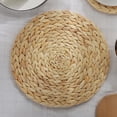 thumbnail image 5 of Wholesale Natural Water Hyacinth Placemats, Set of 4, 13.5 inch Round Mat Weave Charger Plates, Tropical Wedding, 5 of 5