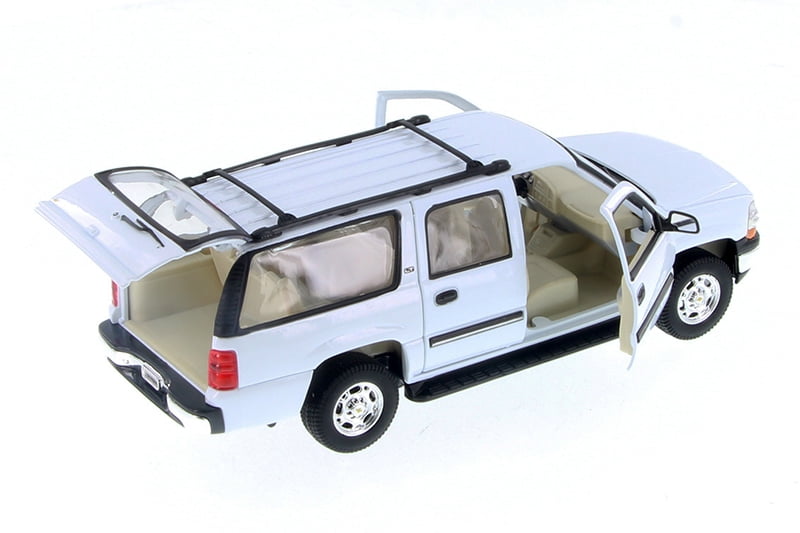 White 2001 Chevrolet Suburban 1/27 Scale Diecast Model with Window Box by Welly - Walmart.com