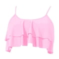 thumbnail image 3 of Bikini Top For Women Square Neckline Sporty Bikini Top Pink Halter Top Shore Swimwear, 3 of 3