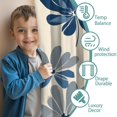thumbnail image 3 of Blackout Kids Curtains,Blue Pioneer Flower Childrens Insulated Curtains Set Of 2,Bedroom Essentials,Toddler Room Decor 42x54in(106x137cm), 3 of 4