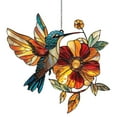thumbnail image 2 of Hummingbird Suncatcher, Colorful Acrylic Hummingbird Hanging Ornament, 1Pcs Colorful Acrylic Pendant, Window Hanging Gift for Hummingbird Ornament 5.9 Inch, 2 of 9