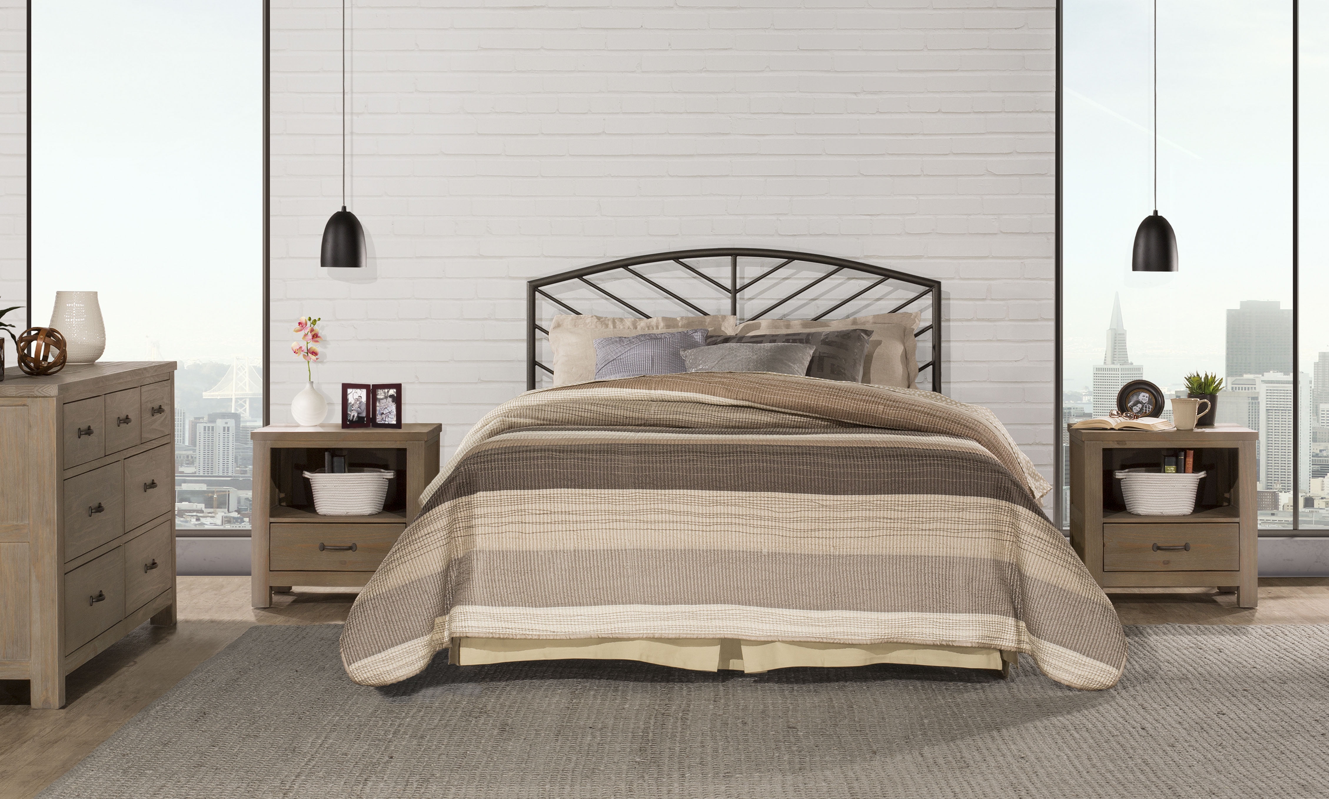 Hillsdale Furniture Essex Modern Metal King Headboard only - Walmart