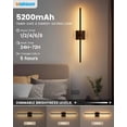 thumbnail image 4 of Lámpara de pared VOLISUN recargable negra de 70 cm con mando a distancia, 4 of 7