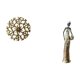 thumbnail image 5 of Escultura para colgar en la pared,Decoración de pared de metal para sala de estar,dormitorio y exterior.,Escultura colgante Arte de pared Disco decorativo,Figura de escritorio,Figuritas, 5 of 8