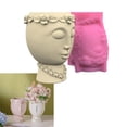 thumbnail image 2 of Silicone Vase Mold Crafting Supplies Silicone Flowerpot Mold Face Shape DIY Succulent Vase Molds for Succulent Planters, 2 of 8
