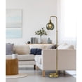 thumbnail image 2 of Smoked Glass Floor Lamp - Brass, 2 of 5