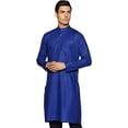thumbnail image 1 of Royal Kurta Mens Khadi Linen Cotton Kurta Blue, 1 of 1