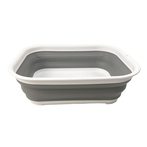 SAMMART 12L (3.17 Gallon) Collapsible Tub - Foldable Dish Tub - Portable Washing Basin - Space Saving Plastic Washtub