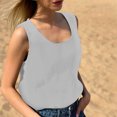 thumbnail image 5 of Heisall Womens Casual Tops Round Neck Sleeveless Solid Color Tshirts, 5 of 5