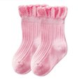 thumbnail image 2 of Kmbangi Little Girls Breathable Socks Flouncing Boneless Short Tube Socks, 2 of 6