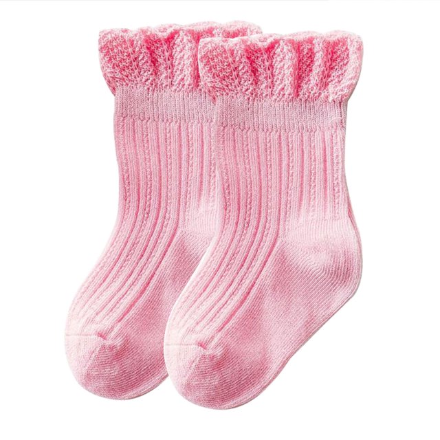 xiaxaixu Little Girls Breathable Socks Flouncing Boneless Short Tube Socks