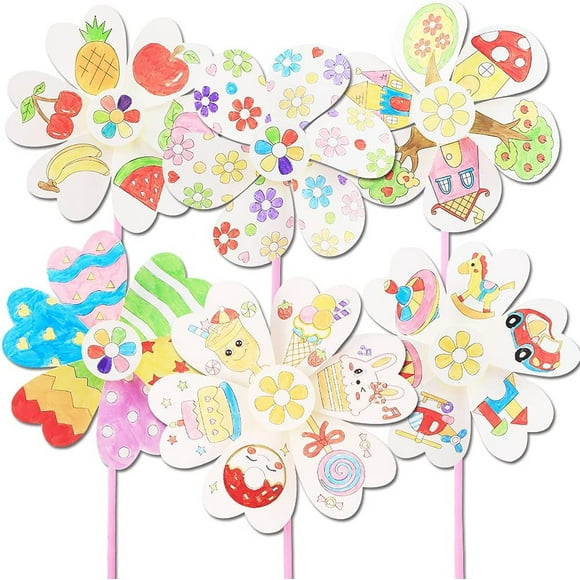 Kit de arte HUOGUO, papel de mosaico adhesivo para pintar un molino de viento de 1 a 6 años