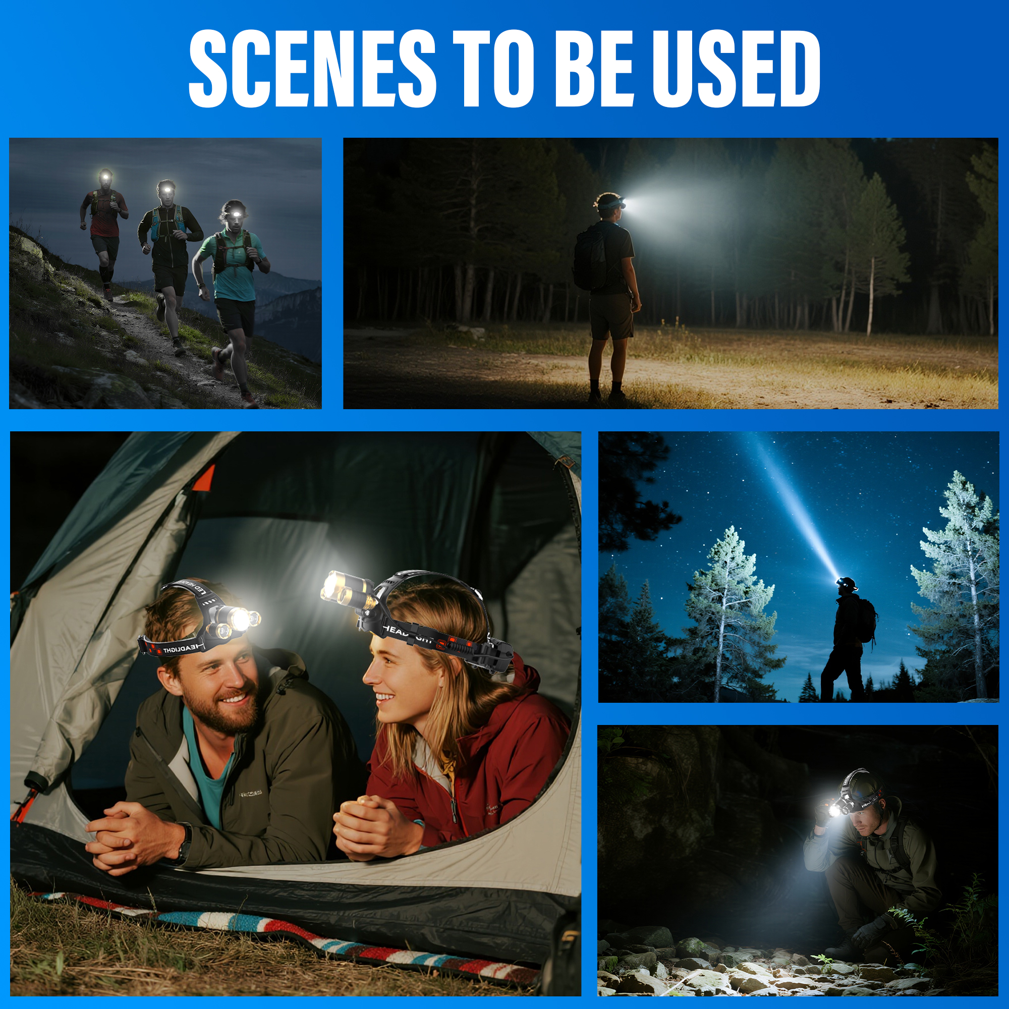 DAYBETTER 3LED Rechargeable Headlamp, 1200 Lumens photo 7