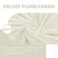 thumbnail image 3 of MAXIJIN Velvet Stretch Couch Cushion Covers Soft Sofa Cushion Cover Replacement Sofa Seat Cushion Slipcovers Furniture Protector with Elastic Bottom (1 Piece Sofa Cushion Cover, Beige) C104, 3 of 3