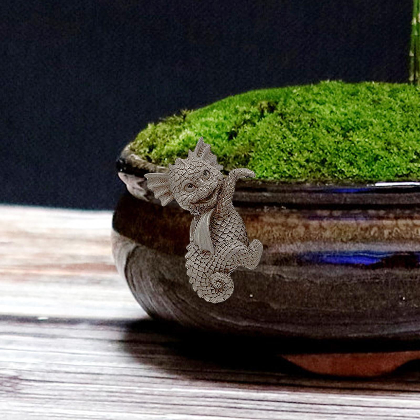 Creative Planter Hugger Dinosaur Statues Planter Pot Hanger Animals 7.5x3.2x4.5cm