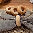 thumbnail image 1 of 10pcs Handmade Rustic Wooden Napkin Rings for Table Dinner Decoration, 1 of 5